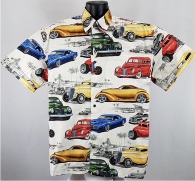 Hot Rod, Classic Car, and Diner Hawaiian Shirt- Made in USA